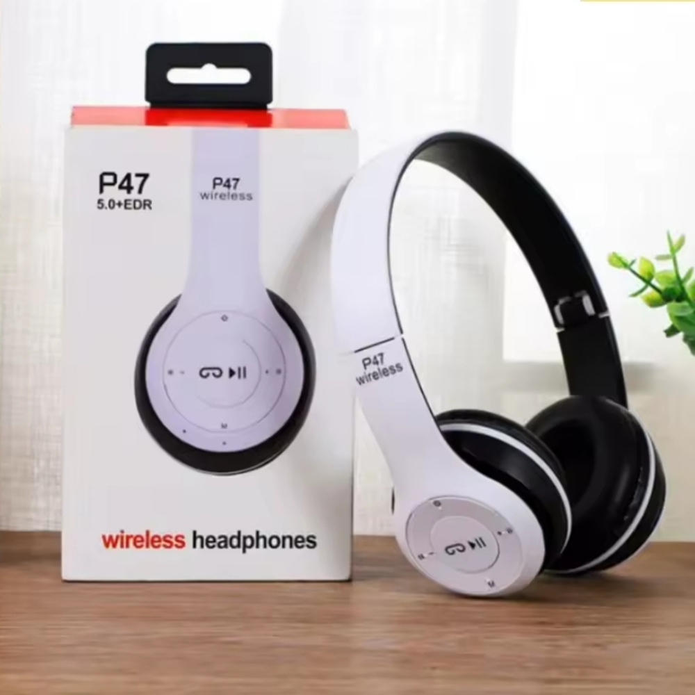 Stereo  Headset Bluetooth 5.0  + EDR WHITE  free Gift Wrappi